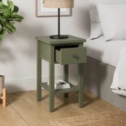 Lynton 1 Drawer Slim Bedside Table -Online Furniture Store 30925506 alt01