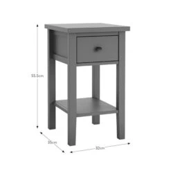 Lynton 1 Drawer Slim Bedside Table -Online Furniture Store 30925506 alt09