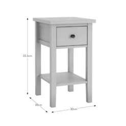 Lynton 1 Drawer Slim Bedside Table -Online Furniture Store 30925508 alt09