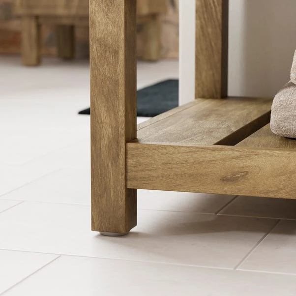 Humphrey Double Vanity Unit, Mango Wood Effect 7 Humphrey Double Vanity Unit, Mango Wood Effect - Image 5