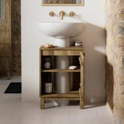 Humphrey Compact Under Sink Unit, Mango Wood Effect -Online Furniture Store 30925545 alt01