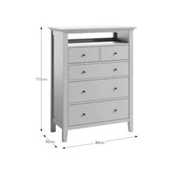 Lynton 5 Drawer TV Chest With 1 Open Shelf -Online Furniture Store 30925673 alt09