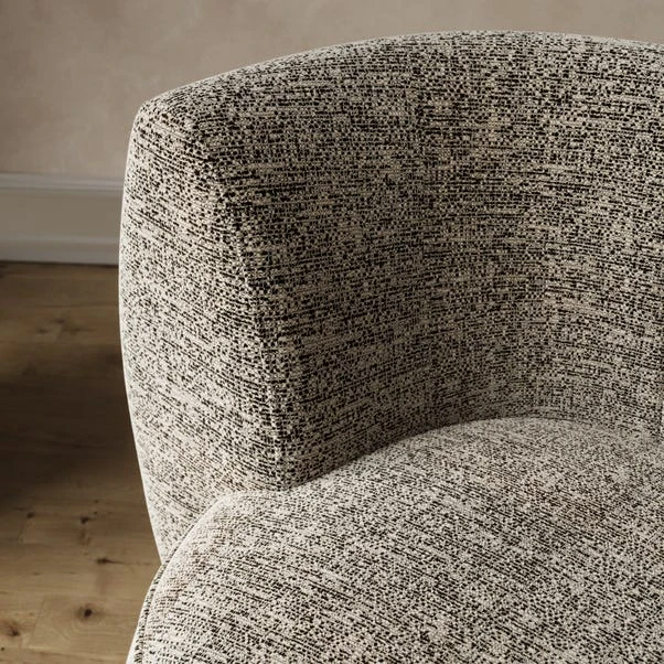 Lozenge Luxe Boucle Black Swivel Chair 4 Lozenge Luxe Boucle Black Swivel Chair - Image 2