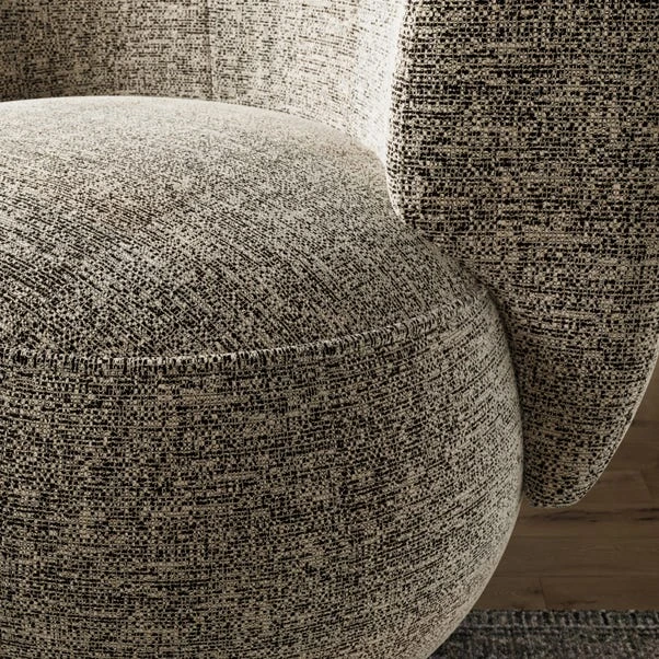 Lozenge Luxe Boucle Black Swivel Chair 6 Lozenge Luxe Boucle Black Swivel Chair - Image 4