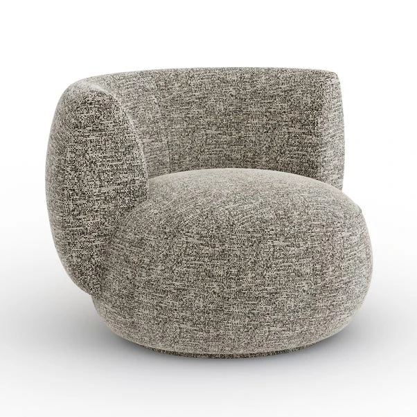 Lozenge Luxe Boucle Black Swivel Chair 7 Lozenge Luxe Boucle Black Swivel Chair - Image 5