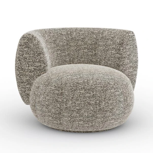 Lozenge Luxe Boucle Black Swivel Chair 8 Lozenge Luxe Boucle Black Swivel Chair - Image 6