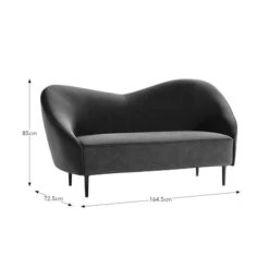 Aubery Velvet Curved 2 Seater Sofa -Online Furniture Store 30925790 alt09