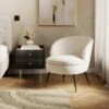 Marcie Luxe Ivory Boucle Cocktail Chair -Online Furniture Store 30925797