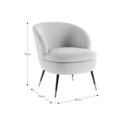 Marcie Luxe Ivory Boucle Cocktail Chair -Online Furniture Store 30925797 alt09