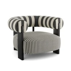 Fallon Woven Stripe Bolster Accent Chair -Online Furniture Store 30926637 alt06