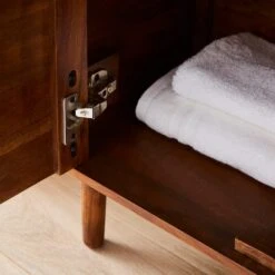 Alani 2 Door Bathroom Cabinet, Acacia Wood 8 Alani 2 Door Bathroom Cabinet, Acacia Wood -Online Furniture Store 30926640 alt02