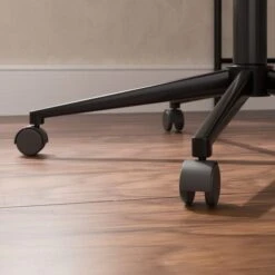 Modena Walnut Effect Office Chair, White Boucle -Online Furniture Store 30926648 alt04