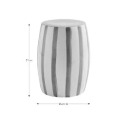 Beatrice Striped Ceramic Side Table, Green -Online Furniture Store 30926661 alt09