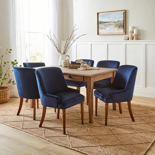 Beatrice Dining Chair, Luxe Navy Velvet 6 Beatrice Dining Chair, Luxe Navy Velvet - Image 4