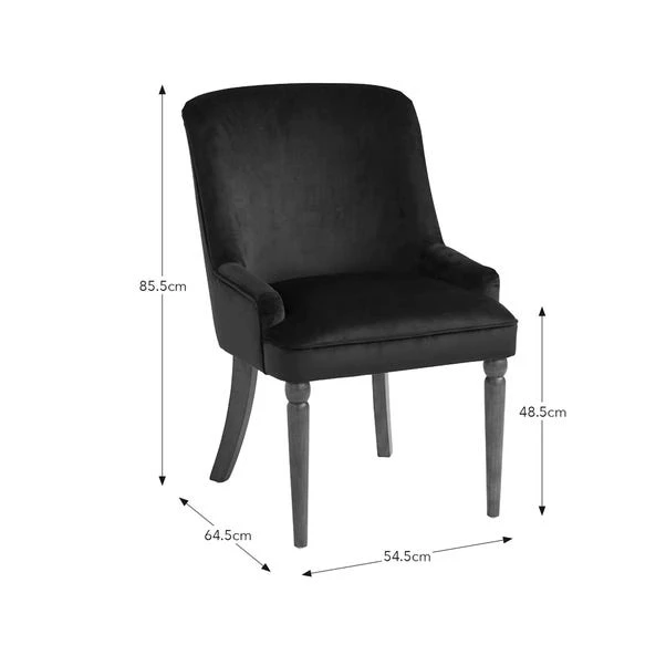 Beatrice Dining Chair, Luxe Navy Velvet 10 Beatrice Dining Chair, Luxe Navy Velvet - Image 8
