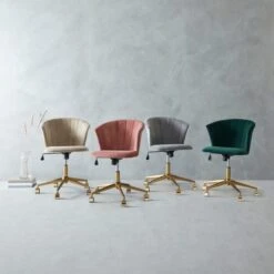 Kendall Velvet Office Chair 28 Kendall Velvet Office Chair -Online Furniture Store 30927141 alt06