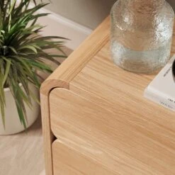 Bennett 2 Drawer Bedside Table, Light Oak 12 Bennett 2 Drawer Bedside Table, Light Oak -Online Furniture Store 30927464 alt04