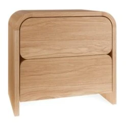 Bennett 2 Drawer Bedside Table, Light Oak 14 Bennett 2 Drawer Bedside Table, Light Oak -Online Furniture Store 30927464 alt06