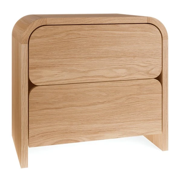 Bennett 2 Drawer Bedside Table, Light Oak 8 Bennett 2 Drawer Bedside Table, Light Oak - Image 6