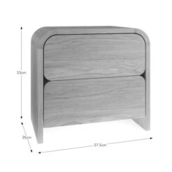 Bennett 2 Drawer Bedside Table, Light Oak 15 Bennett 2 Drawer Bedside Table, Light Oak -Online Furniture Store 30927464 alt09