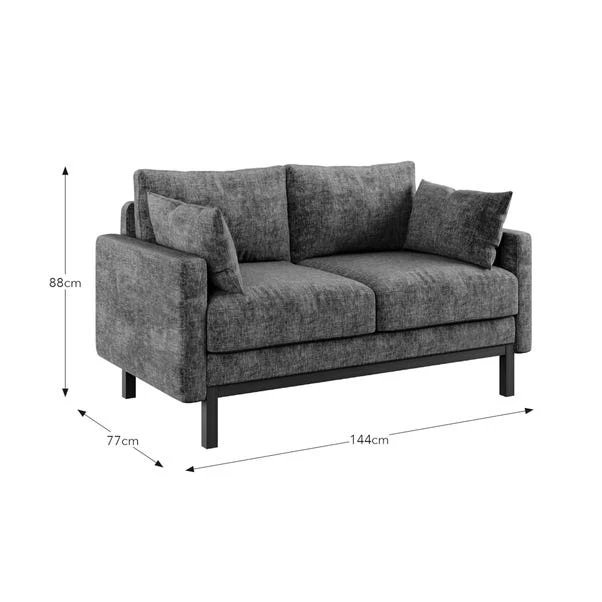 Morton Chenille Distressed 2 Seater Sofa 10 Morton Chenille Distressed 2 Seater Sofa - Image 8