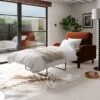 Beatrice Matte Velvet Snuggle Single Sofa Bed -Online Furniture Store 30927534