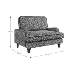 Beatrice Ditsy Floral Snuggle Chair -Online Furniture Store 30927538 alt09