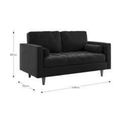 Zoe Casual Sit Velvet 2 Seater Sofa -Online Furniture Store 30927541 alt09