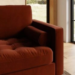 Zoe Casual Sit Velvet 3 Seater Sofa -Online Furniture Store 30927542 alt02