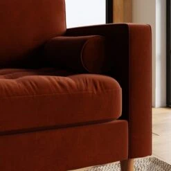 Zoe Casual Sit Velvet 3 Seater Sofa -Online Furniture Store 30927542 alt03