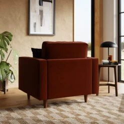 Zoe Casual Sit Velvet Armchair -Online Furniture Store 30927543 alt01