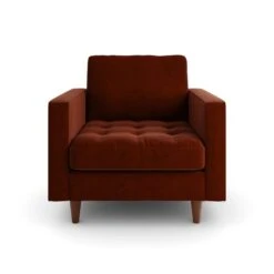 Zoe Casual Sit Velvet Armchair -Online Furniture Store 30927543 alt07
