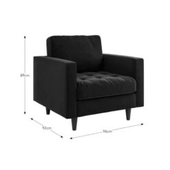 Zoe Casual Sit Velvet Armchair -Online Furniture Store 30927543 alt09