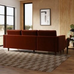 Zoe Casual Sit Velvet Corner Chaise Sofa -Online Furniture Store 30927545 alt01