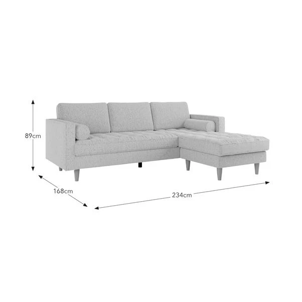 Zoe Boucle Fleck Corner Chaise Sofa 20 Zoe Boucle Fleck Corner Chaise Sofa - Image 18