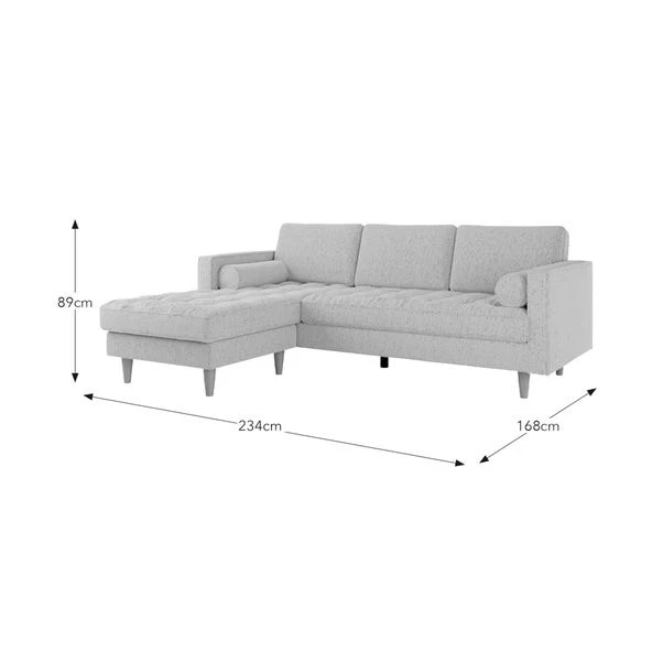 Zoe Boucle Fleck Corner Chaise Sofa 11 Zoe Boucle Fleck Corner Chaise Sofa - Image 9