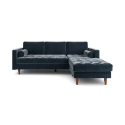 Zoe Casual Sit Velvet Corner Chaise Sofa -Online Furniture Store 30927554 alt07