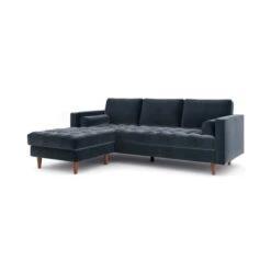 Zoe Casual Sit Velvet Corner Chaise Sofa -Online Furniture Store 30927555 alt06