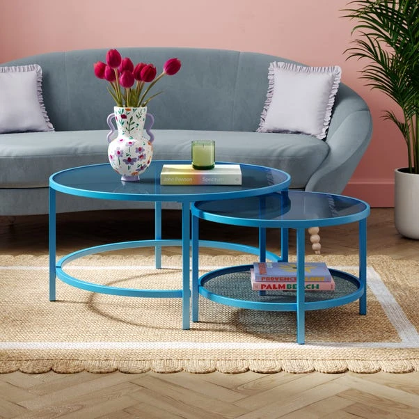 Sofia Glass Coffee Nest Of Tables 17 Sofia Glass Coffee Nest Of Tables - Image 15