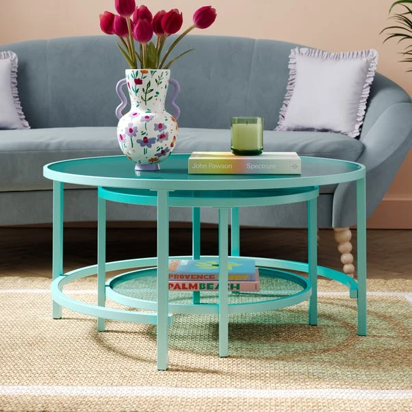 Sofia Glass Coffee Nest Of Tables 4 Sofia Glass Coffee Nest Of Tables - Image 2