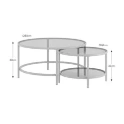 Sofia Glass Coffee Nest Of Tables 28 Sofia Glass Coffee Nest Of Tables -Online Furniture Store 30928200 alt09