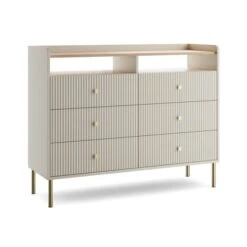 Georgi 6 Drawer TV Chest, Natural -Online Furniture Store 30928255 alt05