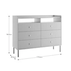 Georgi 6 Drawer TV Chest, Natural -Online Furniture Store 30928255 alt09