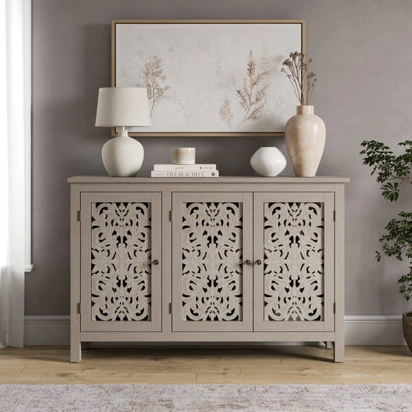 Eden Wide Sideboard, Grey Washed 3 Eden Wide Sideboard, Grey Washed