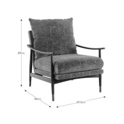 Nelson Distressed Chenille Occasional Armchair -Online Furniture Store 30929177 alt09