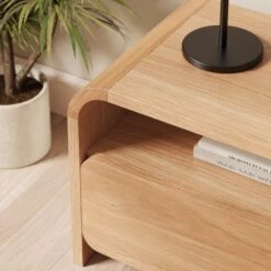 Bennett Extra Wide TV Unit For TVs Up To 70", Light Oak -Online Furniture Store 30929181 alt03