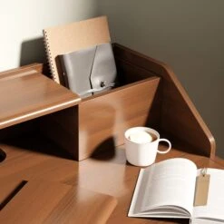 Knowle Compact Pull Out Oak Desk -Online Furniture Store 30929184 alt02