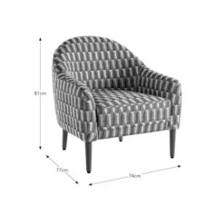 Kaspar Regents Jacquard Tub Chair -Online Furniture Store 30930117 alt09