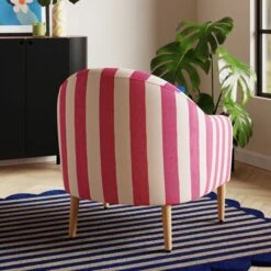 Kaspar Woven Stripe Tub Chair 12 Kaspar Woven Stripe Tub Chair -Online Furniture Store 30930128 alt01