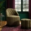 Elea Tassel Distressed Chenille Occasional Armchair 2 Elea Tassel Distressed Chenille Occasional Armchair -Online Furniture Store 30930363